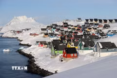 Quang cảnh thành phố Nuuk, Greenland. (Ảnh: THX/TTXVN)