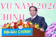 Thủ tướng Phạm Minh Chính phát biểu chỉ đạo. (Ảnh: Dương Giang/TTXVN)