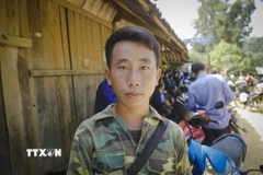 Chân dung Trưởng bản Háng Pu Xi Mùa A Thi. (Ảnh: TTXVN phát)