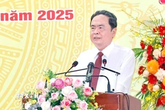 Chủ tịch Quốc hội Trần Thanh Mẫn phát biểu chỉ đạo Đại hội. (Ảnh: Doãn Tấn/TTXVN)