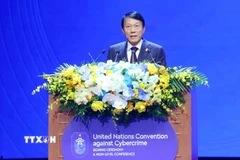 Đại tướng Lương Tam Quang, Bộ trưởng Bộ Công an phát biểu bế mạc. (Ảnh: Phương Hoa/TTXVN)