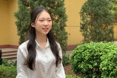 Bạn Đỗ Phạm Trâm Anh, 19 tuổi, sinh viên năm 2 ngành Tài chính Ngân hàng, trường Đại học Công Đoàn Hà Nội. (Nguồn: Vietnam+)