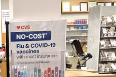 Một điểm tiêm vaccine phòng cúm ở trung tâm thủ đô Washington DC. (Ảnh: Ngọc Quang/TTXVN)