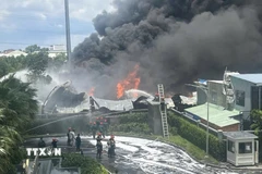 Hiện trường vụ cháy. (Ảnh: TTXVN phát)