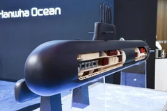 Một mẫu tàu ngầm của Hanwha Ocean. (Nguồn: The Korea Times)