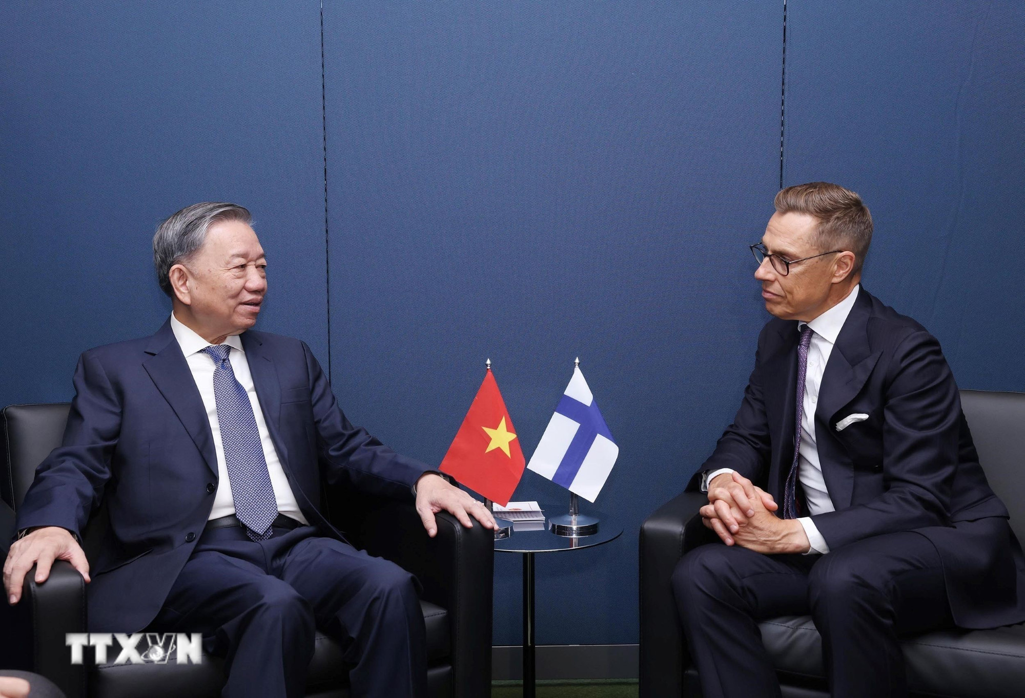 Generalsekreterare och president To Lam träffade Finlands president Alexander Stubb i september 2024. (Foto: Lam Khanh/VNA) ttxvn-tong-bi-thu-to-lam-tham-phan-lan-19-2.jpg