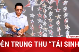 Đèn Trung thu “tái sinh” từ những chiếc vỏ lon 