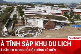 Sập nhà tại khu du lịch nghỉ dưỡng Hoa Tiên Xuân Thành ở Hà Tĩnh 