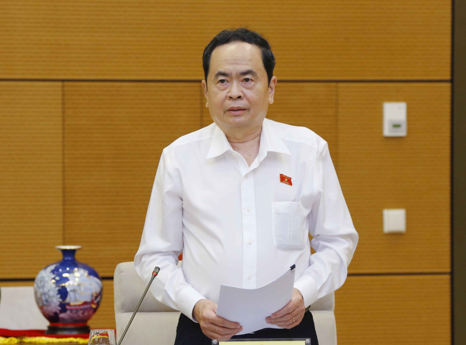 Phó Chủ tịch Thường trực Quốc hội Trần Thanh Mẫn phát biểu. (Ảnh: Doãn Tấn/TTXVN)