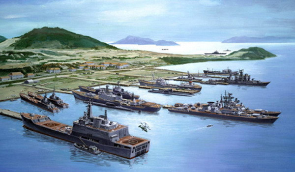 Đồ họa quân cảng Cam Ranh, nơi được cho là căn cứ chính của tàu ngầm HQ 182 Hà Nội. (Nguồn: ru.wikipedia.org)