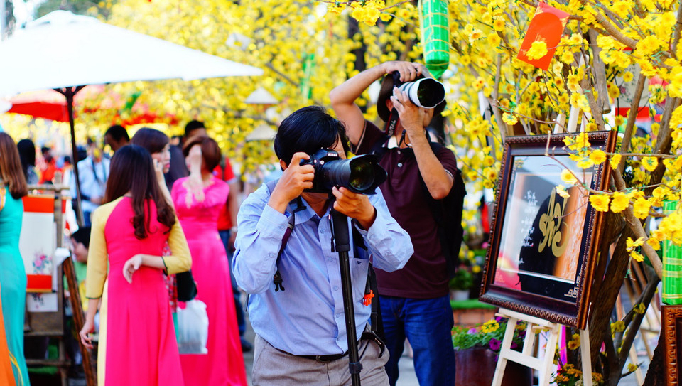 Đây là một trong những địa điểm chụp ảnh lý tưởng của các tay máy chuyên nghiệp. (Ảnh: Lưu Đạt/Vietnam+)