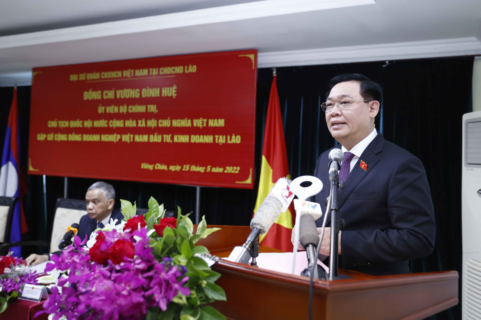 Chủ tịch Quốc hội Vương Đình Huệ phát biểu. (Ảnh: Doãn Tấn/TTXVN)