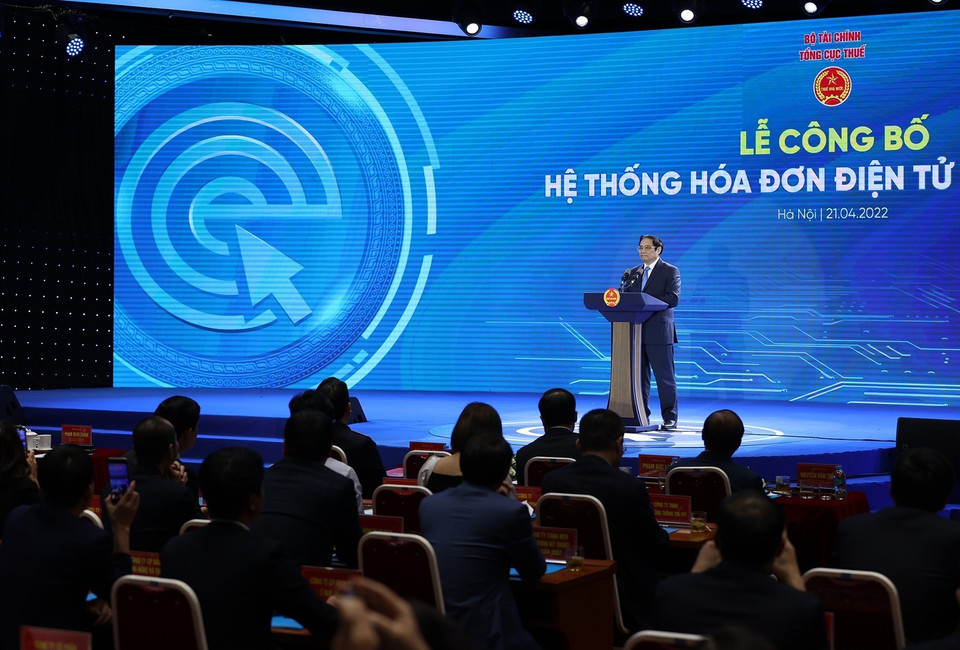 Thủ tướng Phạm Minh Chính phát biểu tại buổi lễ. (Ảnh: Dương Giang/TTXVN)