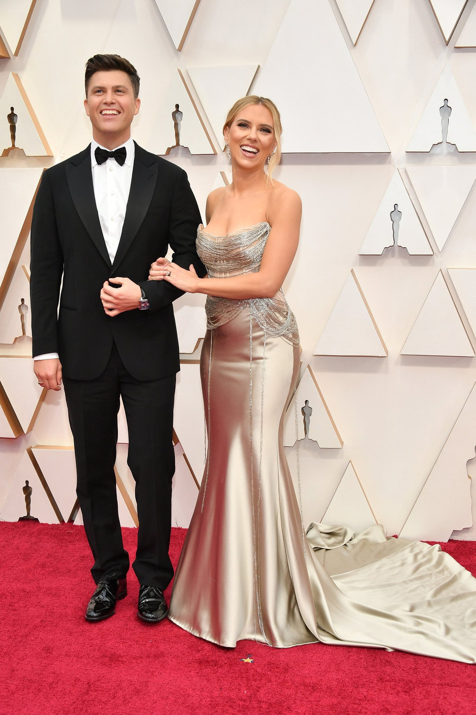 Cặp đôi Scarlett Johansson và Colin Jost. (Ảnh: Getty)