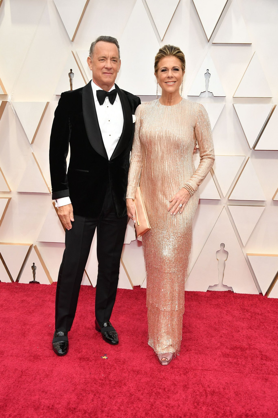 Nam diễn viên gạo cội Tom Hanks cùng vợ Rita Wilson. (Ảnh: Getty)