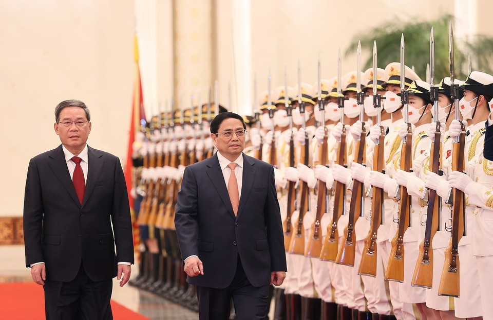 Đây là chuyến thăm Trung Quốc chính thức đầu tiên của Thủ tướng Chính phủ Phạm Minh Chính. (Ảnh: Dương Giang/TTXVN)