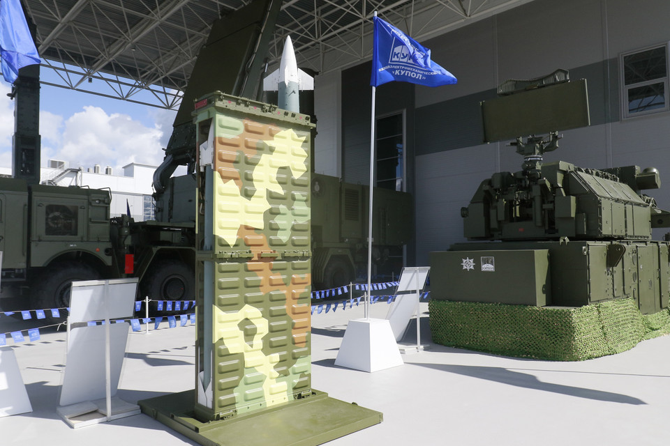 Modul phóng tên lửa phòng không Kupol (Mái vòm) được sử dụng trong nhiều tổ hợp tên lửa phòng không tầm gần của quân đội Nga. (Ảnh: Trần Hiếu/TTXVN)