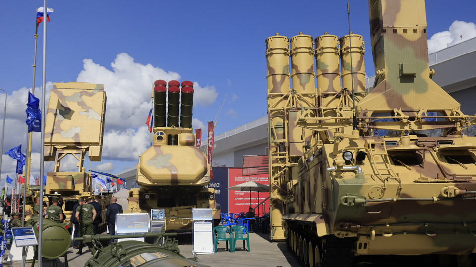 Các tổ hợp tên lửa phòng không hiện đại được giới thiệu tại Diễn đàn Army 2021. (Ảnh: Trần Hiếu/TTXVN)