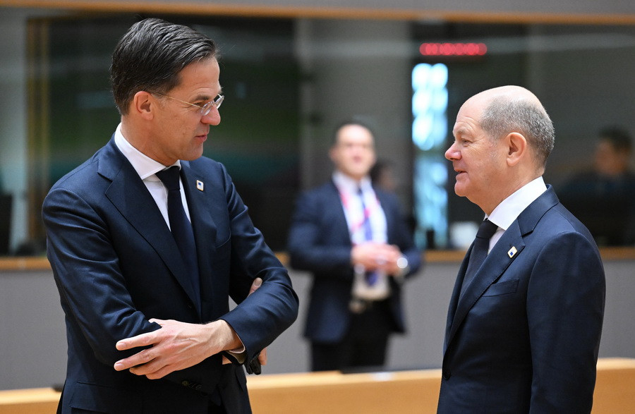 Ngày 14/12/2023, lãnh đạo các nước thành viên Liên minh châu Âu (EU) bắt đầu hội nghị thượng đỉnh cuối cùng trong năm tại Brussels (Bỉ), với một chương trình nghị sự gồm nhiều chủ đề nóng. (Ảnh: AA/TTXVN)