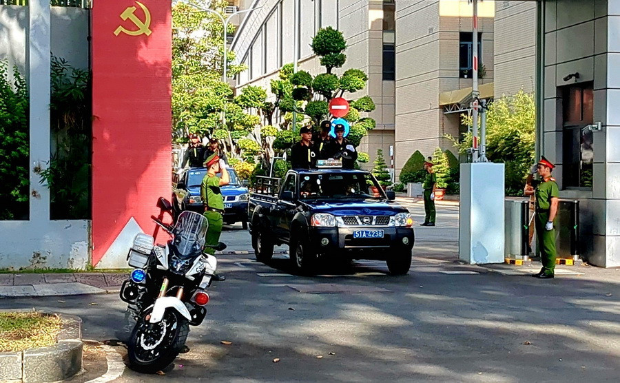 Công an Thành phố Hồ Chí Minh ra quân tấn công tội phạm. (Ảnh: Thành Chung/TTXVN)