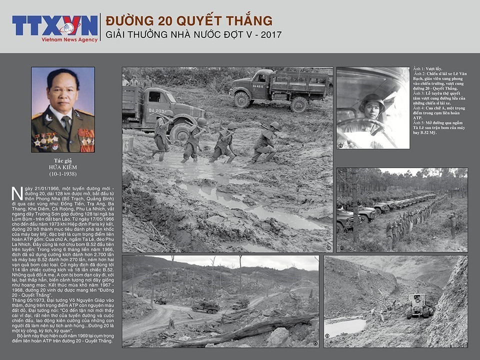 Nhà báo Hứa Kiểm (tên thật là Hứa Thanh Kiểm) sinh năm 1938, là phóng viên thông tấn quân sự. Năm 1966, ông tham gia lớp đào tạo phóng viên ảnh của Việt Nam Thông tấn xã (nay là TTXVN) và gắn bó với nhiếp ảnh. Ông là phóng viên ảnh chiến trường luôn có mặt ở những địa bàn ác liệt của chiến tranh, từng tham gia tổ phóng viên mũi nhọn của Việt Nam Thông tấn xã -Thông tấn xã Giải phóng trong chiến dịch Hồ Chí Minh mùa xuân năm 1975. (Ảnh: TTXVN)