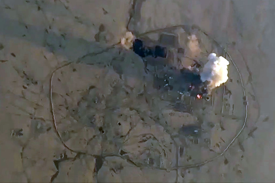 Máy bay Nga ném bom các mục tiêu của IS ở Syria. (Ảnh: Bộ Quốc phòng Nga)