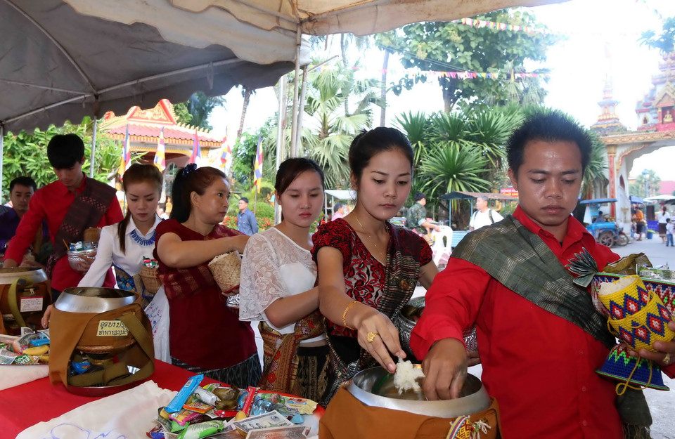 Quang cảnh lễ Tắt bạt. (Ảnh: Phạm Kiên/Vietnam+)