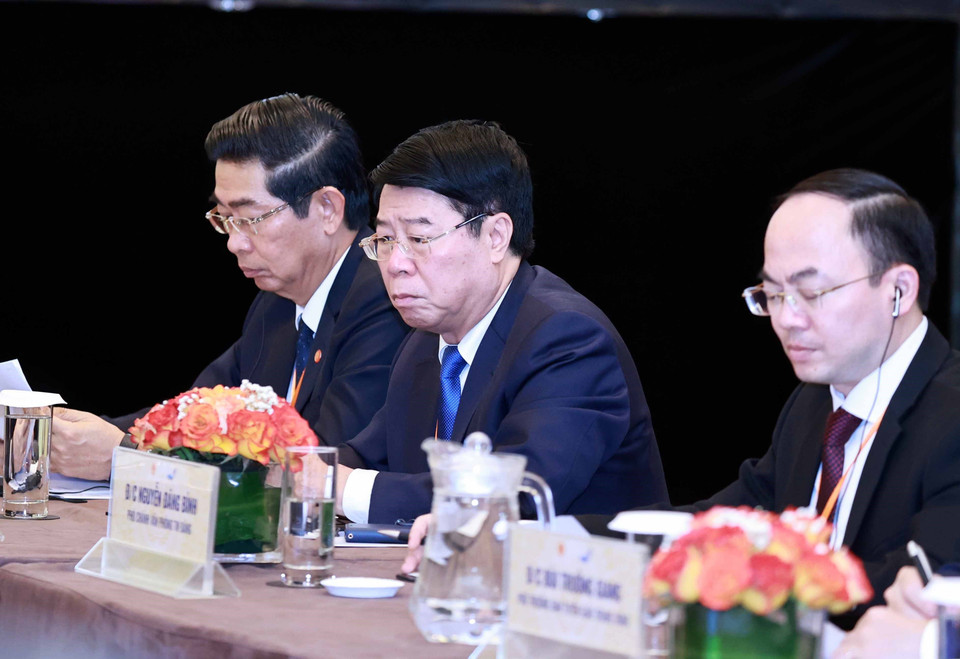 Đại biểu Việt Nam tham dự phiên thảo luận. (Ảnh: Thống Nhất/TTXVN)