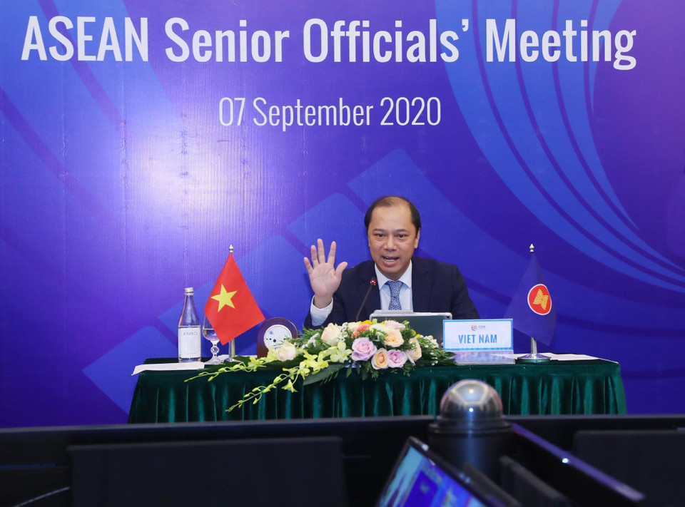 Đây là sự kiện mở đầu chuỗi các hoạt động trong khuôn khổ Hội nghị Bộ trưởng Ngoại giao ASEAN 53 và các hội nghị liên quan. (Ảnh: Lâm Khánh/TTXVN)