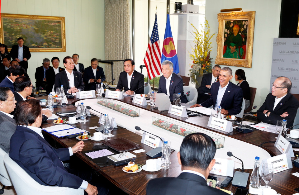 Thủ tướng Nguyễn Tấn Dũng dự phiên họp tại Hội nghị cấp cao đặc biệt ASEAN-Hoa Kỳ. (Ảnh: Đức Tám-TTXVN)