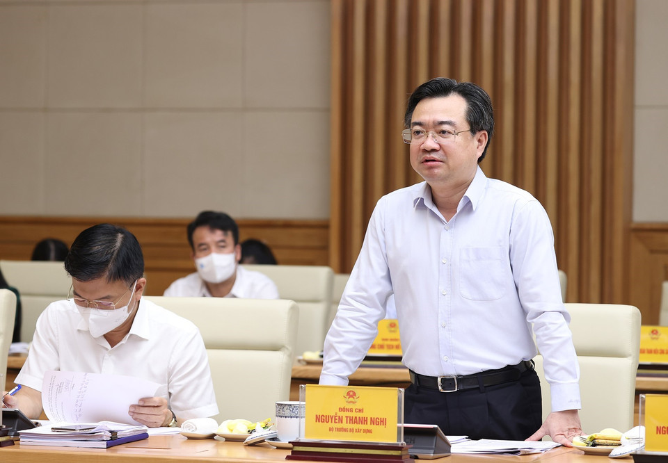 Bộ trưởng Bộ Xây dựng Nguyễn Thanh Nghị phát biểu. (Ảnh: Dương Giang/TTXVN)