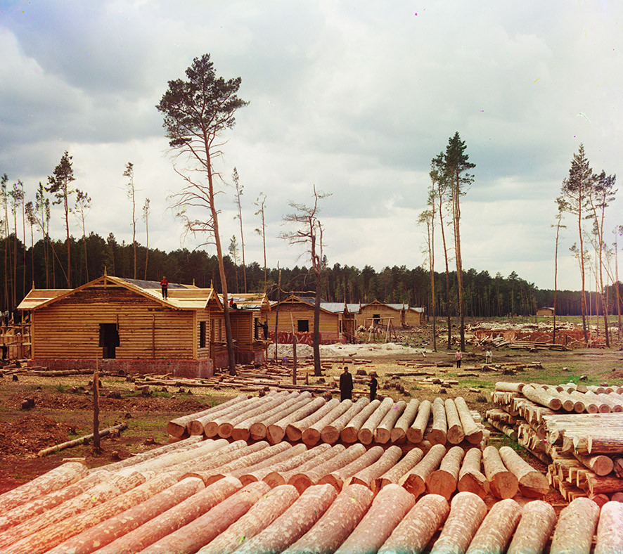 Công trường xây dựng đường tàu hỏa Shadrinsk-Sinara gần thành phố Shadrinsk. (Nguồn: Thư viện Quốc hội Mỹ)