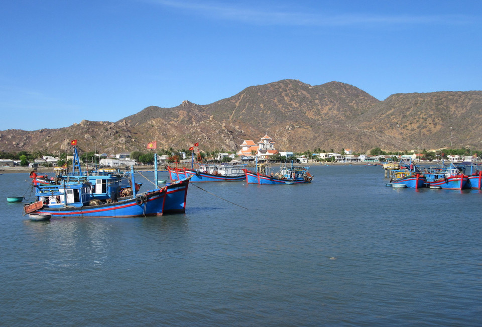 Vẻ đẹp nên thơ của Đầm Nại. (Ảnh: Nguyễn Thành/TTXVN)