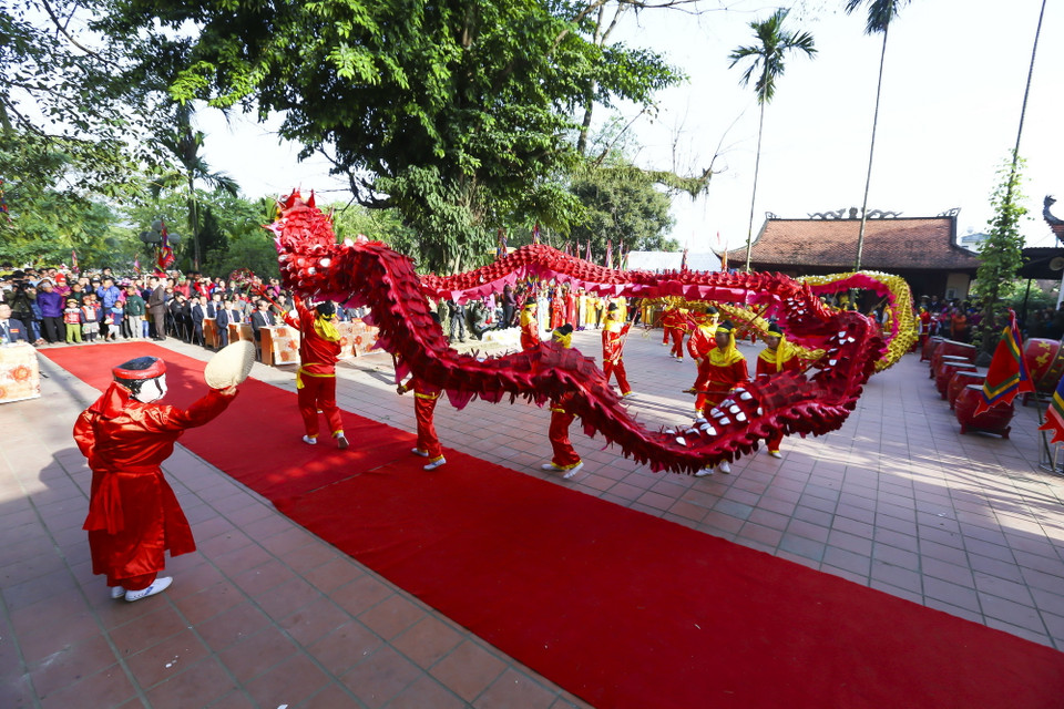 Các lễ hội được phục dựng và gìn giữ phục vụ đời sống tâm linh của người dân. (Ảnh: Phan Tuấn Anh/TTXVN)
