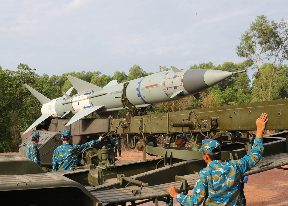 Tên lửa C-75M3 tham gia diễn tập bắn đạn thật năm 2022. (Ảnh: Trọng Đức/TTXVN)