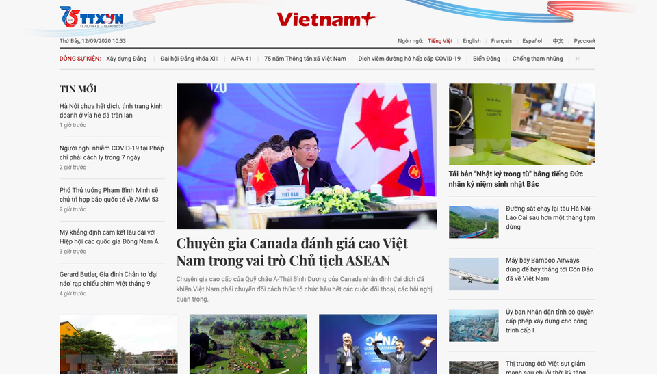 VietnamPlus là một trong những tờ báo điện tử chính thống có lượng công chúng từ nhiều quốc gia nhất truy cập và là báo điện tử đa ngữ lớn nhất (xuất bản bằng 6 thứ tiếng) ở Việt Nam hiện nay.