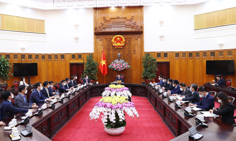 Quang cảnh cuộc tiếp. (Ảnh: Dương Giang/TTXVN)