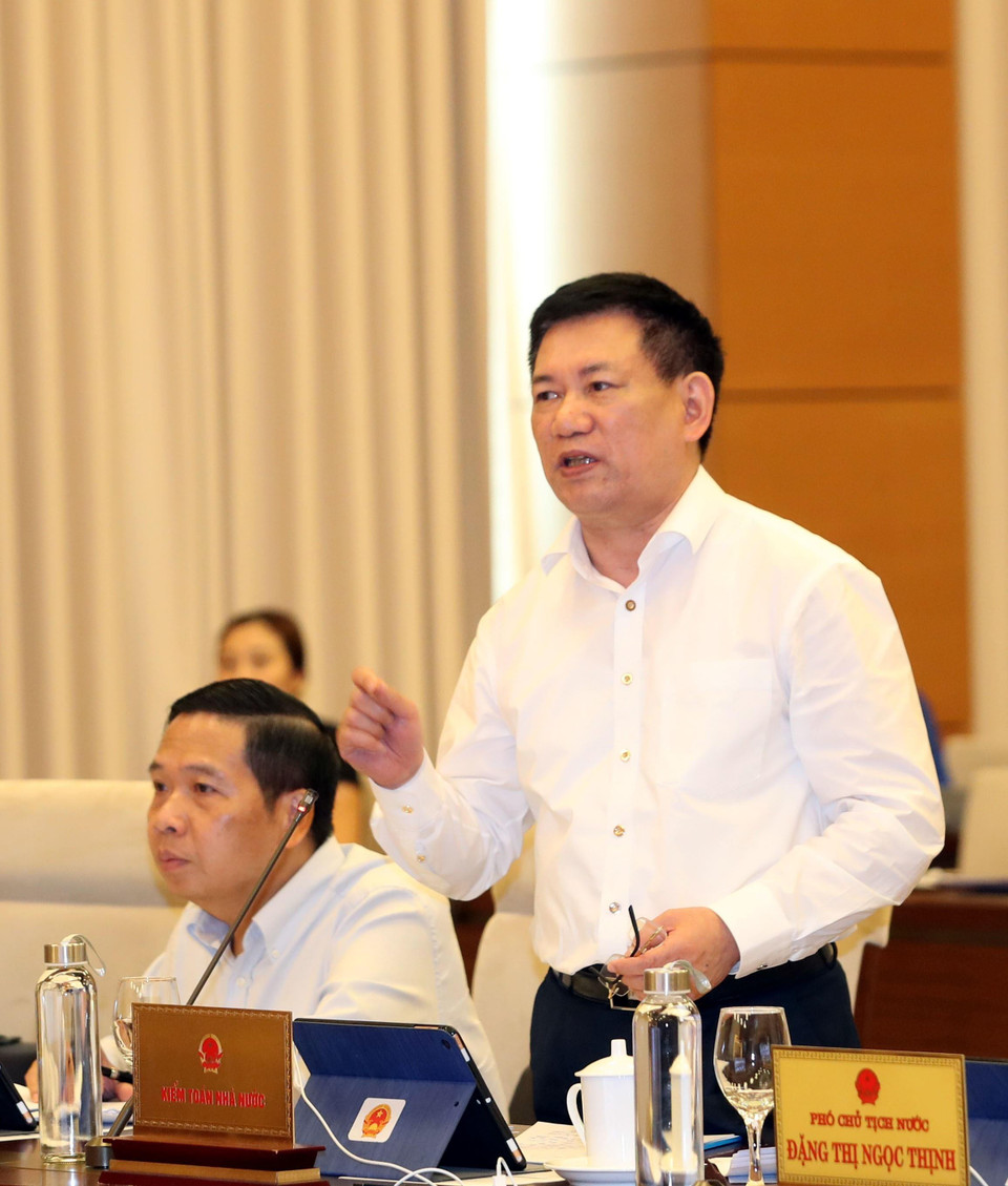 Tổng Kiểm toán Nhà nước Hồ Đức Phớc phát biểu. (Ảnh: Trọng Đức/TTXVN)