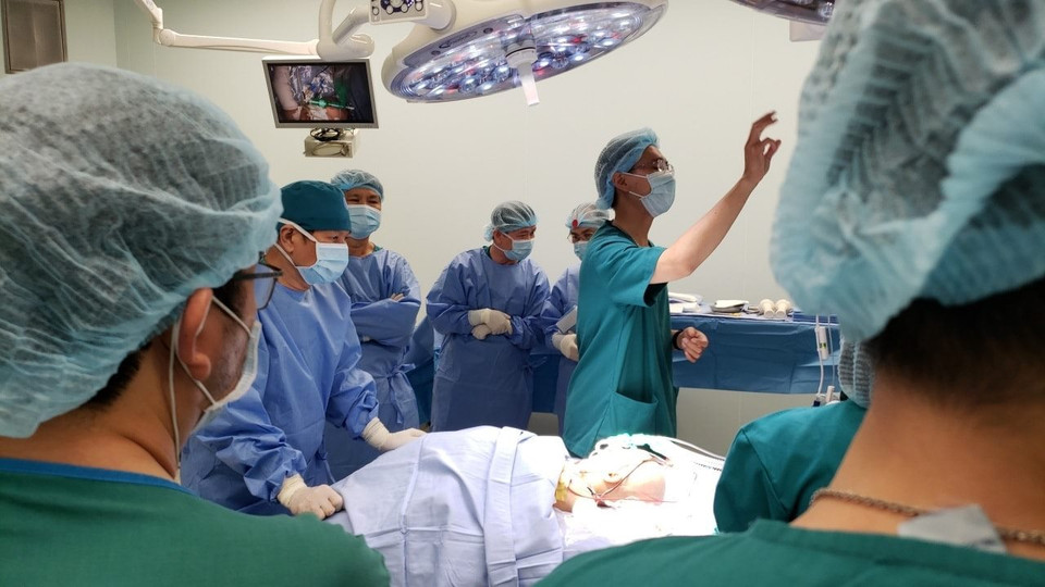 Các mốc giải phẫu được xác định giống như hình ảnh đã chẩn đoán trước mổ. (Ảnh: BV Nhi đồng TP.HCM)