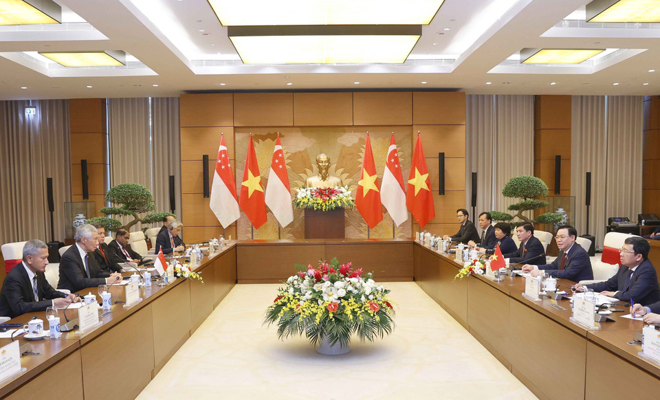 Quang cảnh buổi tiếp. (Ảnh: Doãn Tấn/TTXVN)