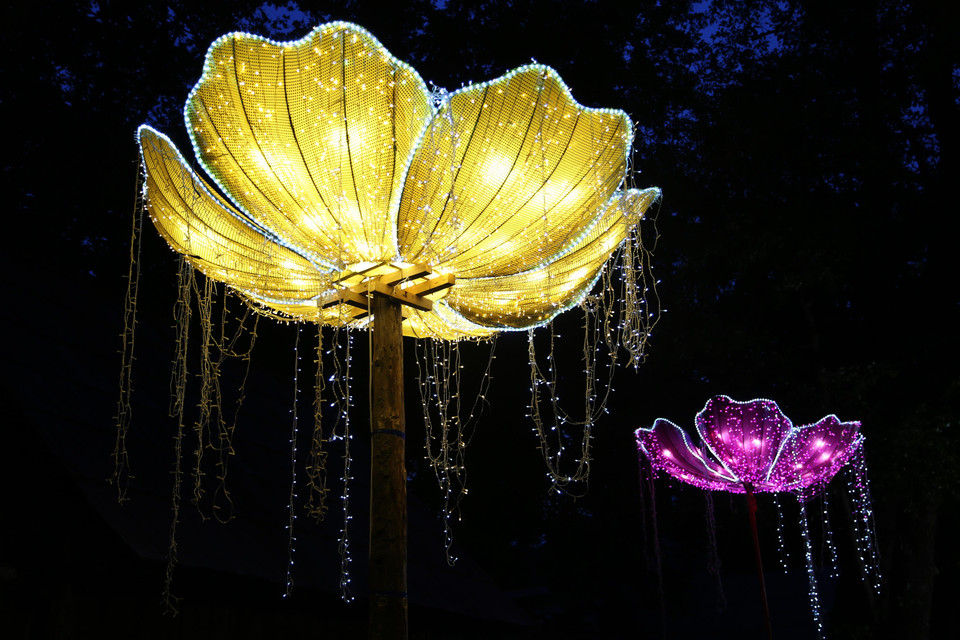 Một mẫu đèn lồng được trưng bày tại triển lãm đèn lồng Tự Cống ở Sibiu, Romania. (Ảnh: THX)