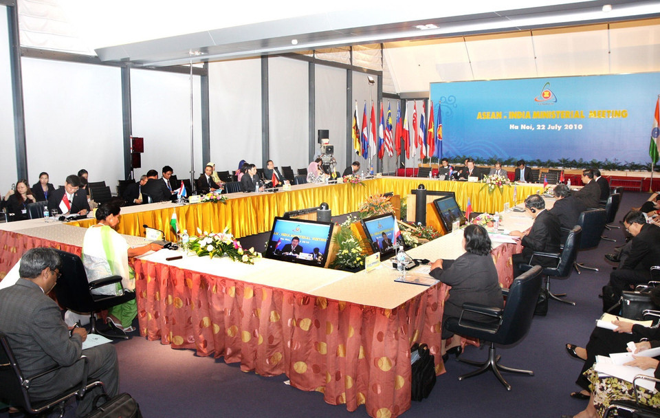 Hội nghị Bộ trưởng Ngoại giao ASEAN-Ấn Độ, ngày 22/7/2010, tại Hà Nội. (Ảnh: Nguyễn Dân/TTXVN)