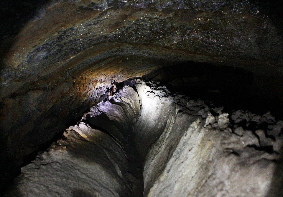 Công viên Địa chất Đắk Nông thuộc loại hiếm trên thế giới với những dòng thạch nhũ dung nham còn hiện rõ. (Ảnh: Dương Giang/TTXVN)