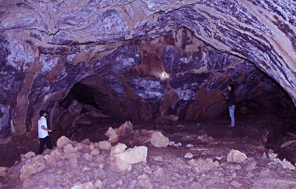 Công viên Địa chất Đắk Nông thuộc loại hiếm trên thế giới với những dòng thạch nhũ dung nham còn hiện rõ. (Ảnh: Dương Giang/TTXVN)