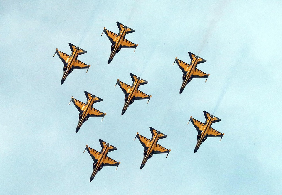 Đội bay Đại bàng đen của Không quân Hàn Quốc - một trong những đội bay nhào lộn giỏi nhất châu Á. (Ảnh: VCG)