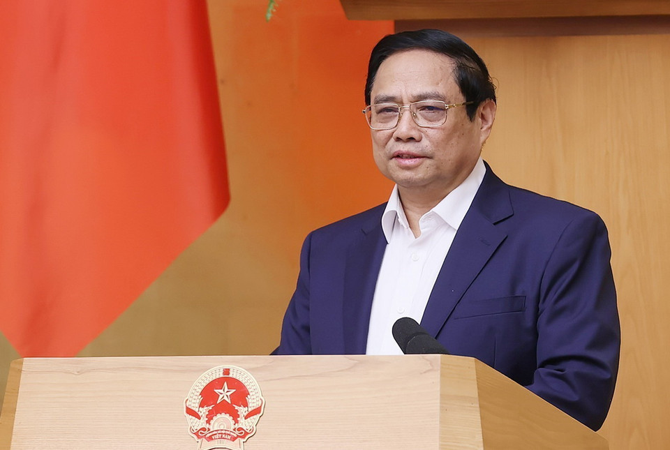 Thủ tướng Phạm Minh Chính chủ trì phiên họp. (Ảnh: Dương Giang/TTXVN)