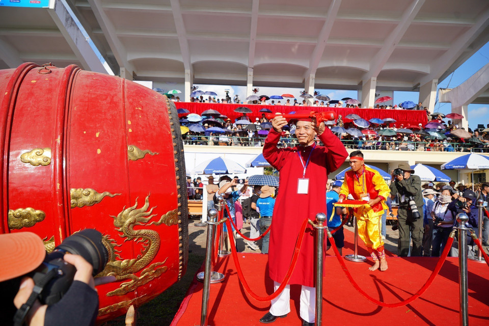 Khai mạc Lễ hội Chọi Trâu Đồ Sơn năm 2023. (Ảnh: TTXVN phát)