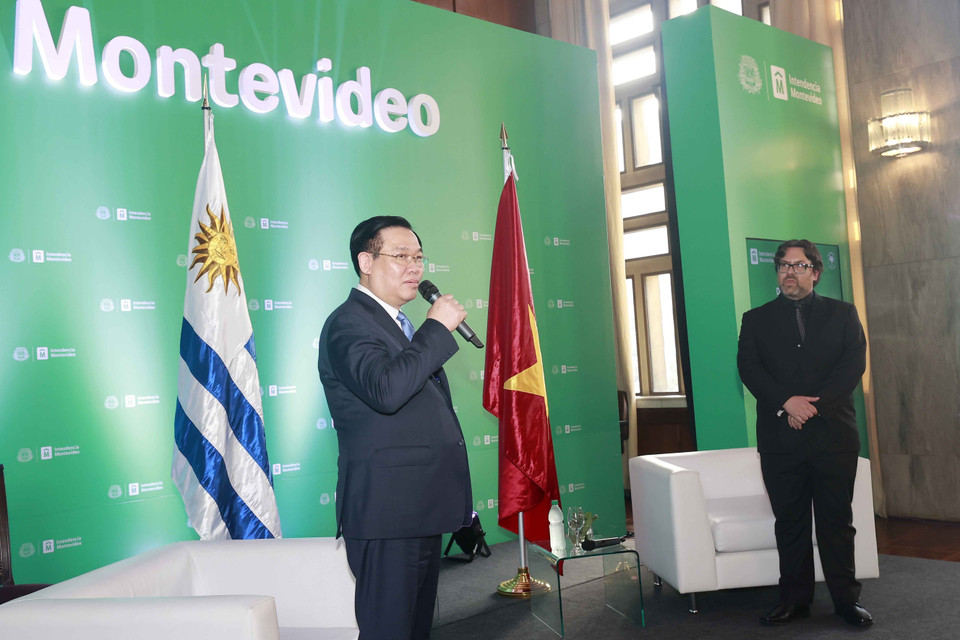 Chủ tịch Quốc hội Vương Đình Huệ phát biểu. (Ảnh: Doãn Tấn/TTXVN)