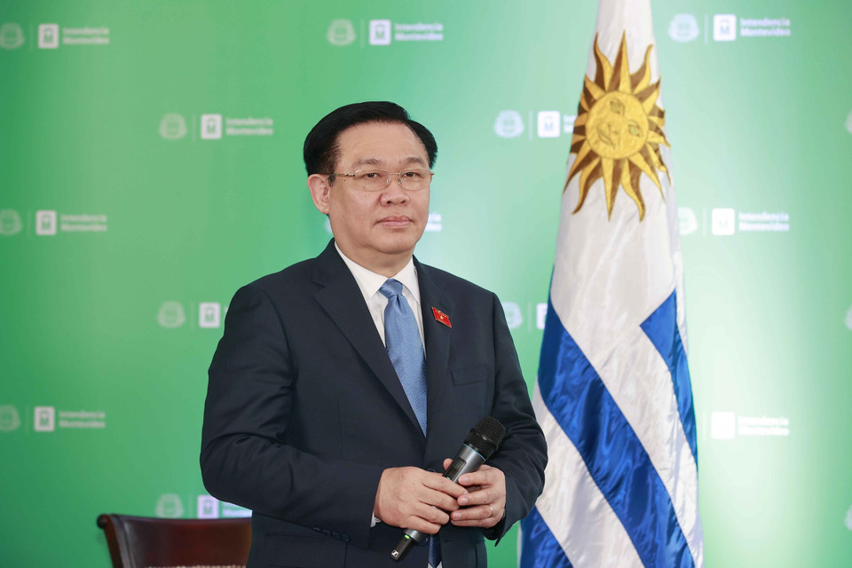 Chủ tịch Quốc hội Vương Đình Huệ phát biểu. (Ảnh: Doãn Tấn/TTXVN)