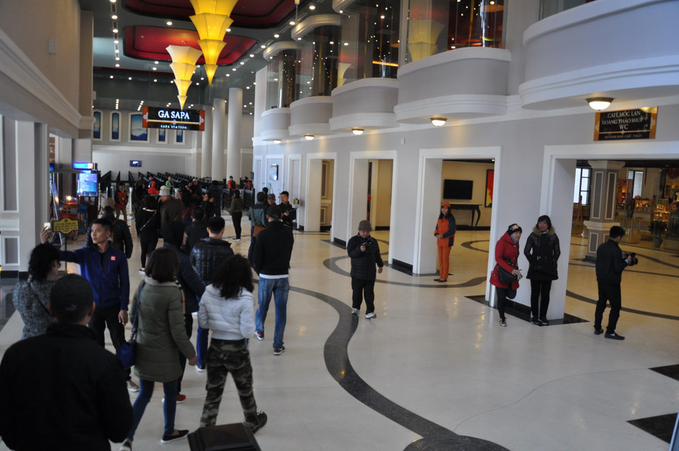 Khu nhà ga Sa Pa. (Ảnh: Hồng Ninh/TTXVN)